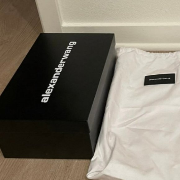 Alexander Wang Nova Transparent Camel Caramel Suede Slingback Sandal 7 (37.5) - Picture 11 of 11